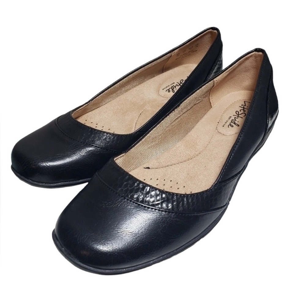 Life Stride Deja Vu Black Snake Print Flats Sz 5.5 7M